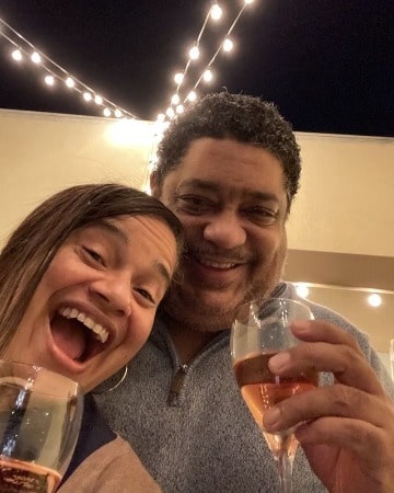 Picture of Tracy Vilar with her husband Eric Daniel on new year party